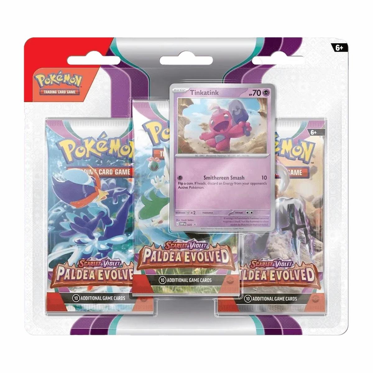 Pokemon TCG - Scarlet & Violet - Paldea Evolved - 3-Pack Blister - Tinkatink