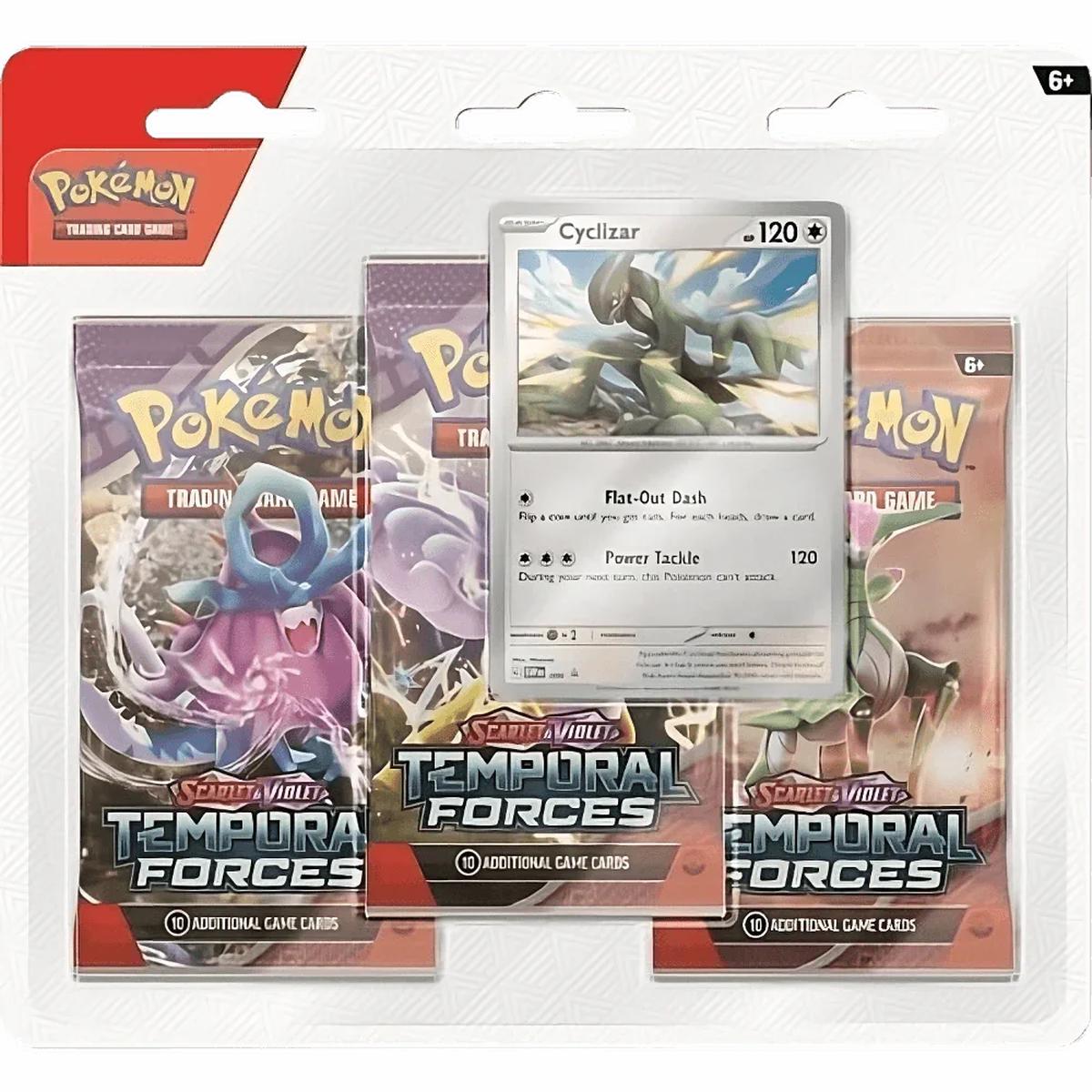 Pokemon TCG - Scarlet & Violet - Temporal Forces - 3-Pack Blister - Cyclizar