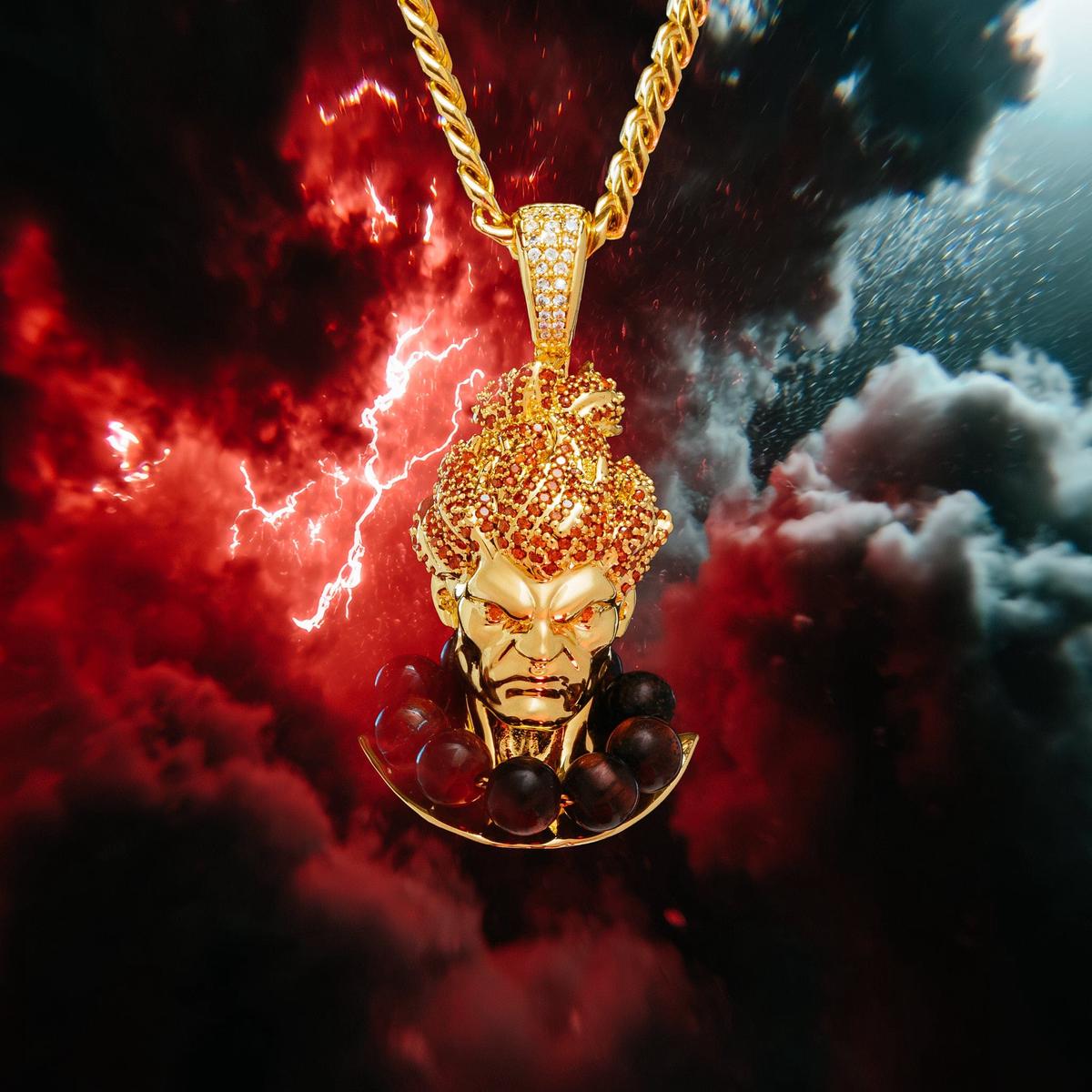Street Fighter x King Ice - Akuma Necklace