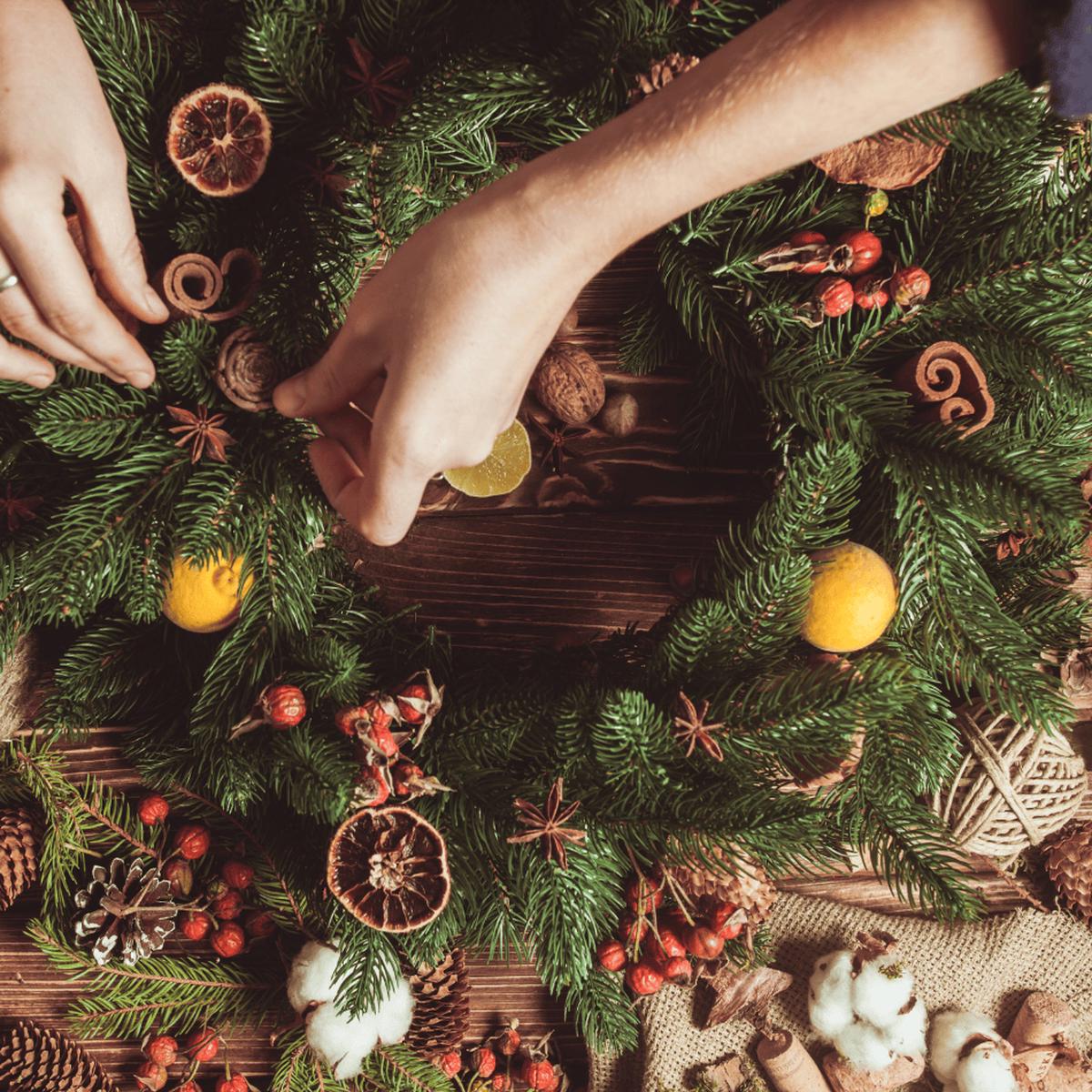 Christmas Wreath Making at Christmas Market