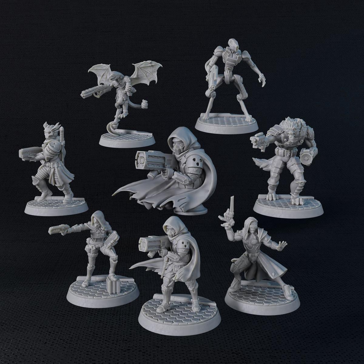 Five Parsecs From Home: Titan Forge Crew Bundle - STL