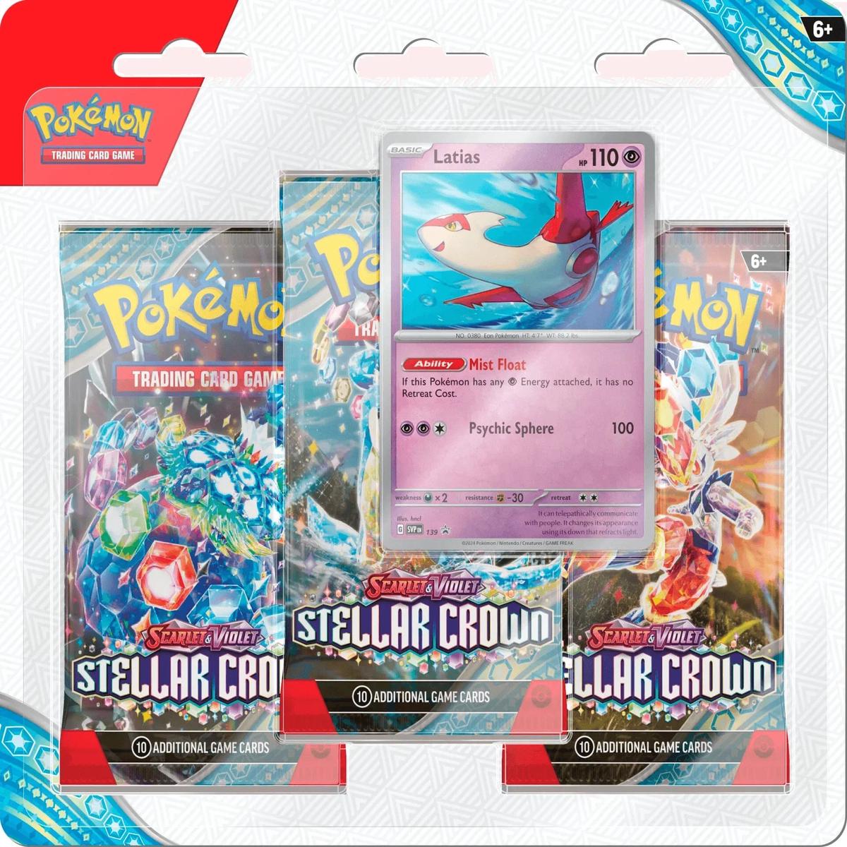 Pokemon TCG - Scarlet & Violet - Stellar Crown - 3-Pack Blister - Latias